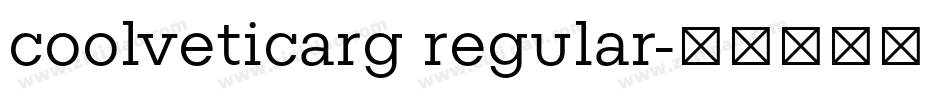 coolveticarg regular字体转换